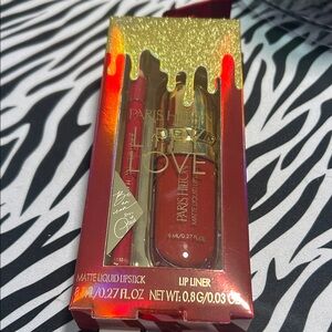 Paris Hilton Red Matte Liquid Lipstick and Lip Liner Set